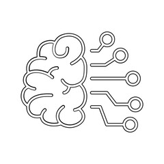 AI icon in line style