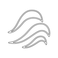 Wave icon in line style