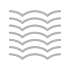 Wave icon in line style