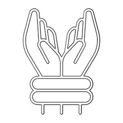 Hostage icon in line style