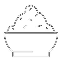 Mash potato icon in line style