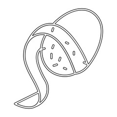 Potato peel icon in line style