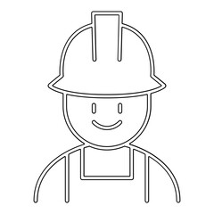 Engineer icon in line style