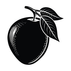 A mango fruit silhouette vector art 02