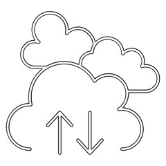 Cloud computing icon in line style