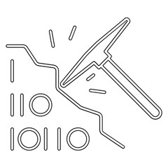 Data mining icon in line style