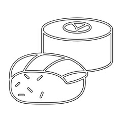Japanese food icon in line style