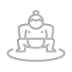 Sumo icon in line style