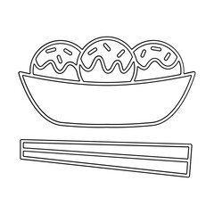 Japanese food icon in line style