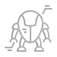 Robot icon in line style