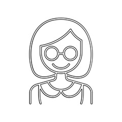 Superwoman icon in line style