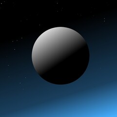 Futuristic Metallic Sphere Floating in Cosmic Space - Digital Artwork. A high-quality digital illustration featuring a smooth metallic sphere suspended in a cosmic background.