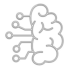 AI icon in line style