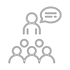 Presentation icon in line style