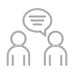 Talking icon in line style