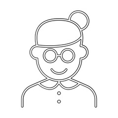 Teacher icon in line style