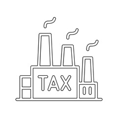 Obraz premium Business tax icon in line style