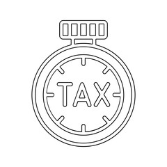 Due date icon in line style