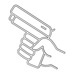 Starting gun icon in line style