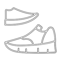 Running shoe icon in line style