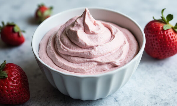 Light strawberry mousse