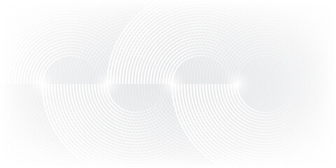 Fototapeta premium Abstract white glowing geometric lines on gray background. Modern shiny blue circle lines pattern. Futuristic technology concept. Suit for cover, poster,