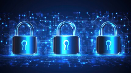 Abstract Security and Encryption Background Design