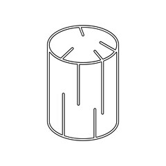 Log icon in line style