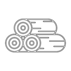 Timber icon in line style