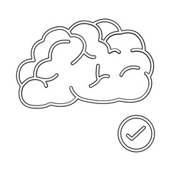 Brain icon in line style