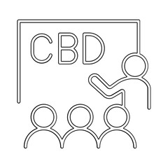Learning CBD icon in line style
