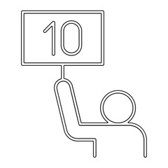 Rating icon in line style