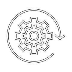 Process icon in line style