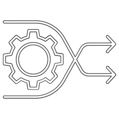 Swap icon in line style