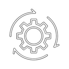 Process icon in line style