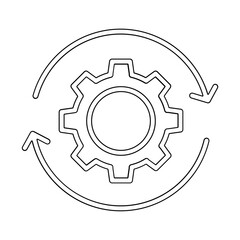 Process icon in line style
