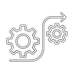 Process icon in line style