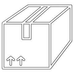 Package icon in line style