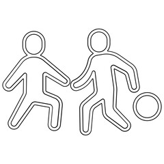 Play basketball icon in line style