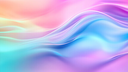 Naklejka premium Gentle pastel hues swirl together, creating a tranquil and mesmerizing wave-like pattern