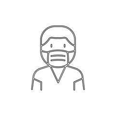 patient icon in line style