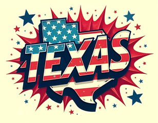 Texas state vector, USA with american flag, 4th of July celebration, USA, America, Fourth of july card illustration design art, 4th of July Card stars, American Flag USA, stars and stripes	