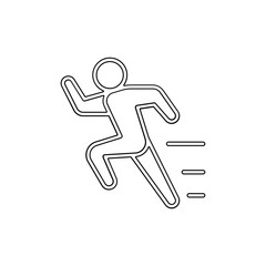 Running icon in line style