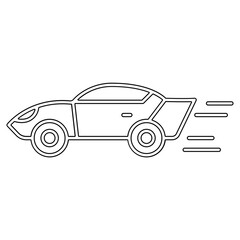 Car icon in line style