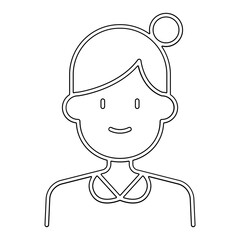 Woman teacher icon in line style