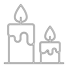 Candle icon in line style