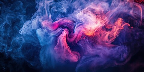 Obraz premium A swirling vortex of vibrant colors, resembling the center of an interstellar black hole