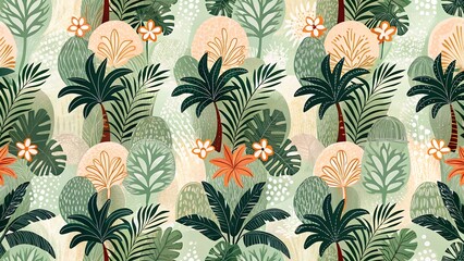 seamless floral pattern with flowers