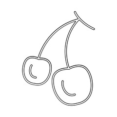Cherry icon in line style