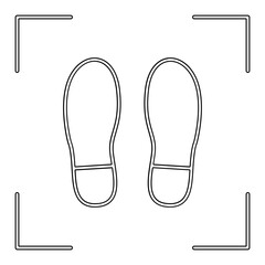 Social distancing icon in line style